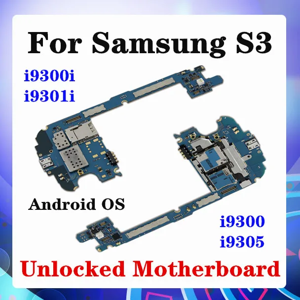 100% оригинальная материнская плата для Samsung Galaxy S3 I9300 / I9305 I9300I I9301I с чипами