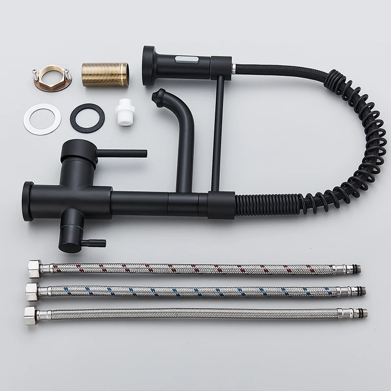Kitchen Faucets Faucet Water Filter Water Purifier Kitchen Filtered Faucet Dual Sprayer 360 Rotation Purification Mixer