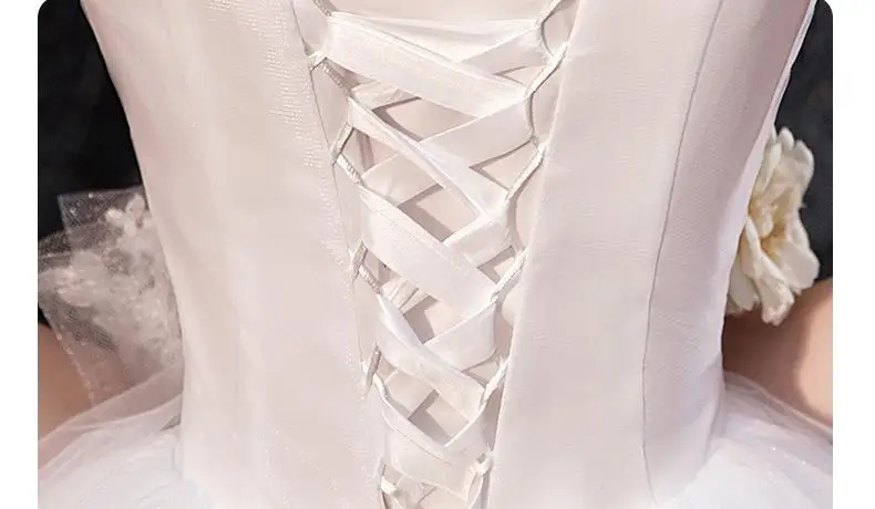 Новое Vestido De Noiva сексуальное свадебное платье без бретелек без рукавов с цветочным принтом размера плюс, тонкое кружевное платье для невесты принцессы L