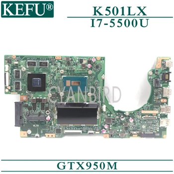 شراءKEFU K501LX الأصلي اللوحة الرئيسية ل ASUS K501LX K501LB مع 4GB-RAM I7-5500U GTX950M اللوحة الأم للكمبيوتر المحمول