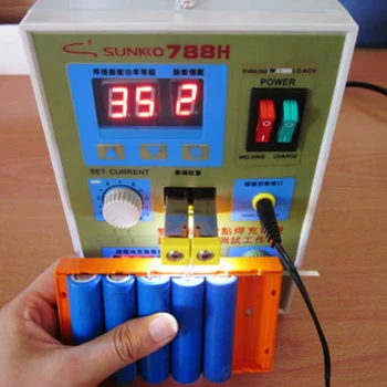 Cheap SUNKKO 788H Spot Welder 1.5kw Pulse Spot Welding Machine LED Light Lithium Battery Test USB Charging For 18650 Battery Weldering