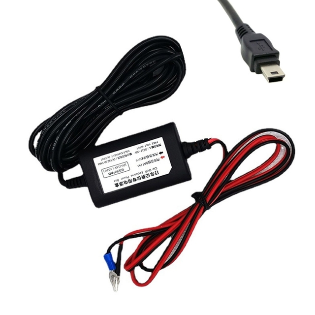 Dash Cam Buck line Video Recorder ACC step-down line 12V/24V to 5V 2A For DVR Camera USB Auto Charging For Parking Monitor