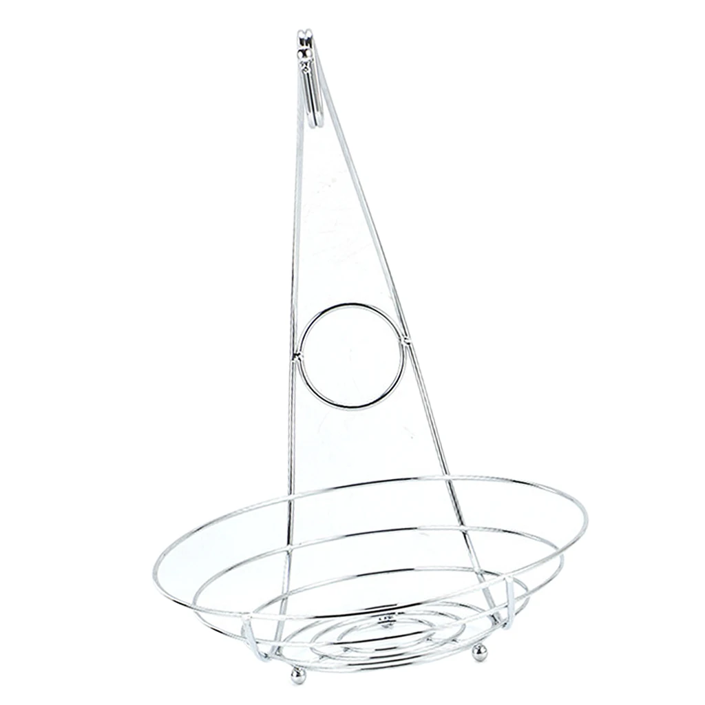 2 In 1 Chrome Banana Hanger Fruit Bowl Tree Holder Basket Stand Hook kitchen Fruits Basket for Home Kitchen Office Use