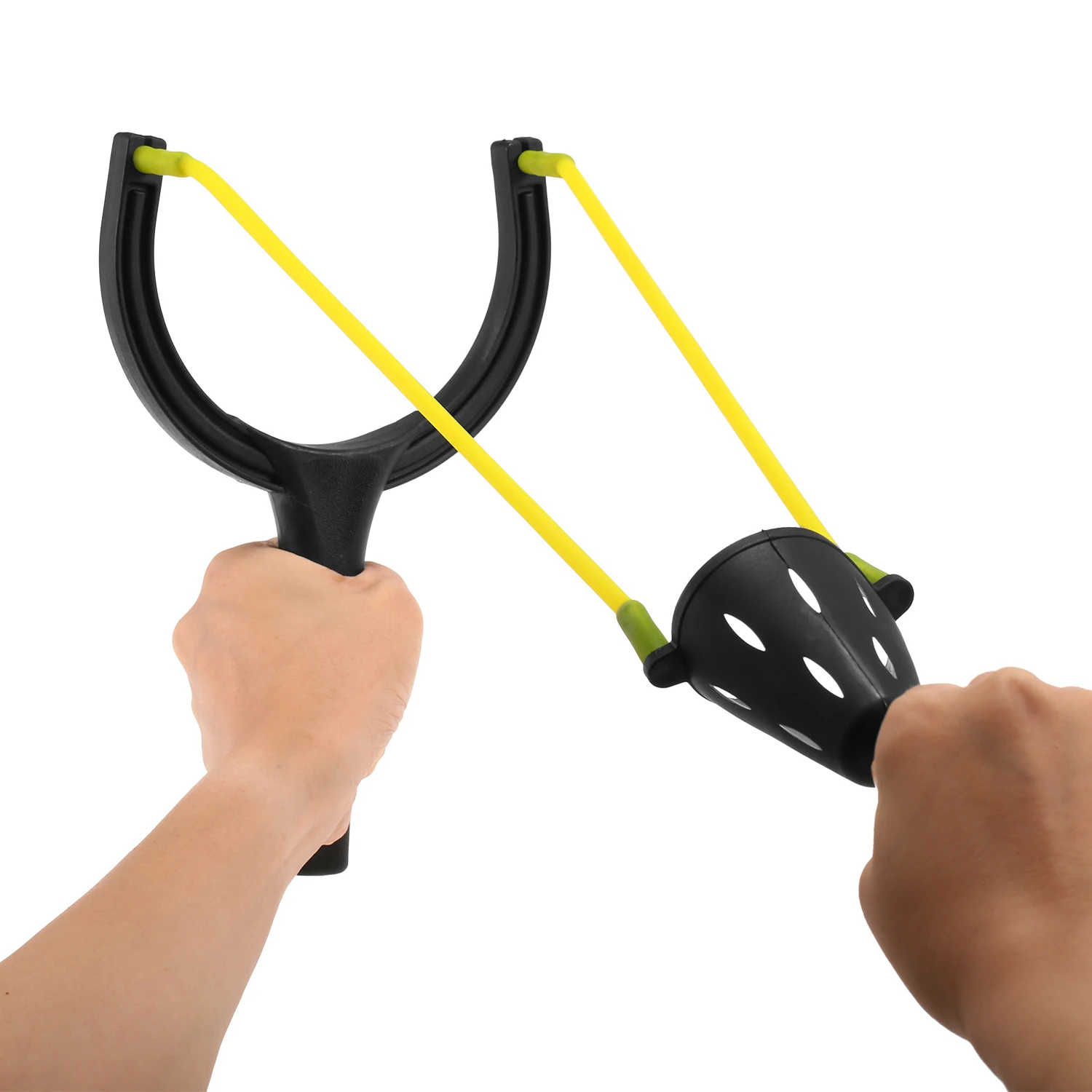 

1PCS Fishing Bait Thrower Boilies Maggots Pellets Maggots Particles Bait Slingshot Non-slip Handle Fishing Catapult Plastic