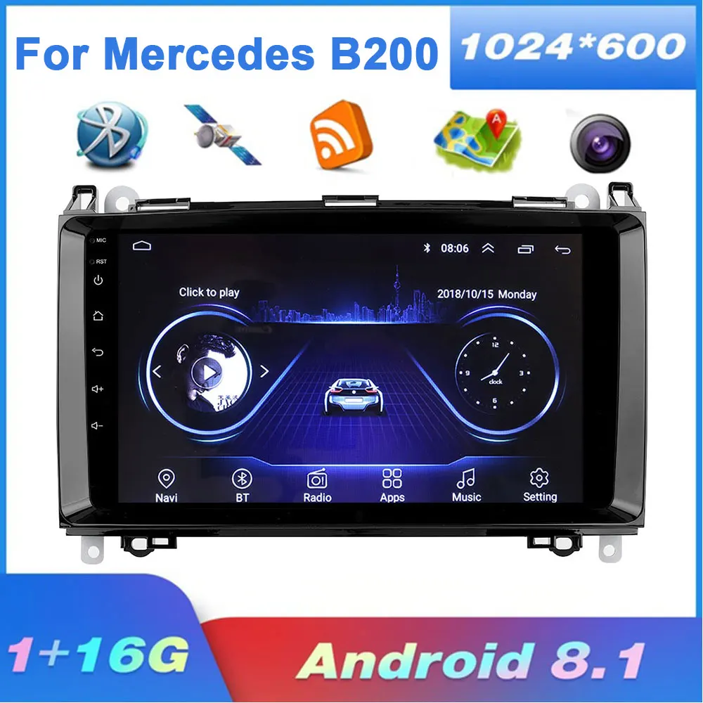 

Car multimedia player Car MP5 Car Radio WIFI 1+16G GPS 9'' Android 8.1 Bluetooth Cars Auto radio bluetooth for Mercedes Benz