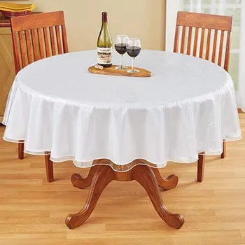 

Blaza Round Tablecloth Transparency Table Cloth Waterproof Oilproof Kitchen Dining Cover for Table
