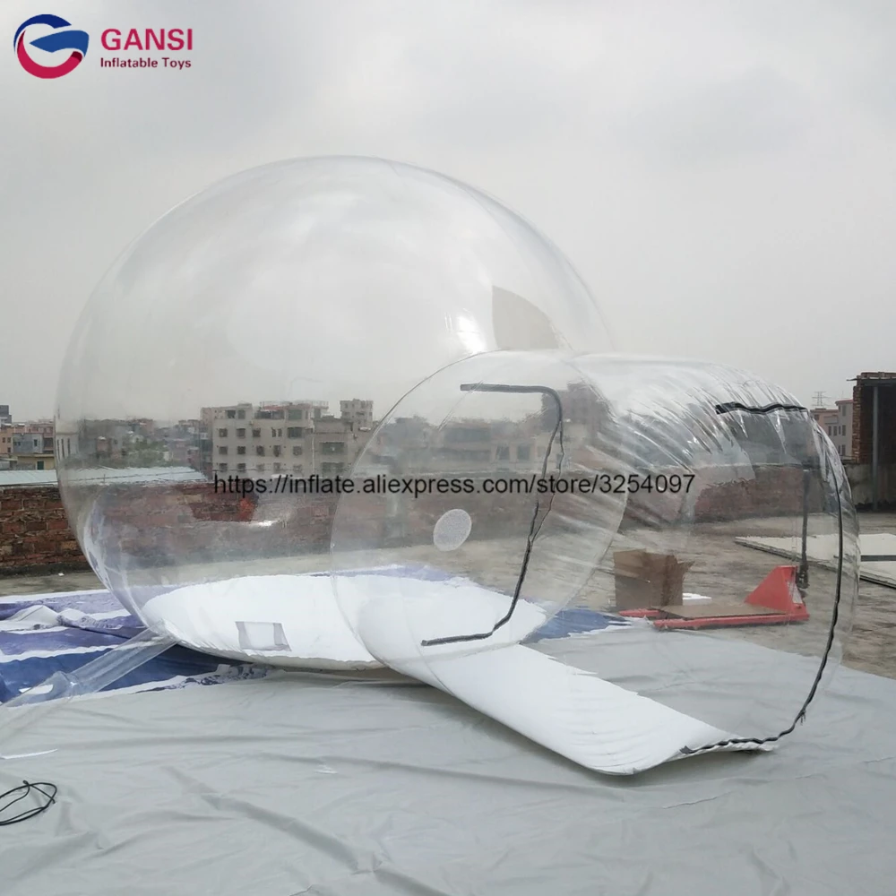 Free shipping outdoor event inflatable camping dome tent PVC tarpaulin inflatable transparent bubble tent for hotel