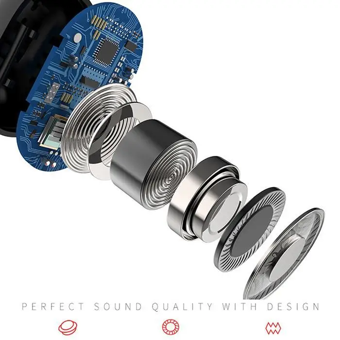 TWS Bluetooth наушники IPX6 Водонепроницаемый микрофон Спортивная гарнитура с зарядным устройством в ухо бинауральные стерео беспроводные наушники