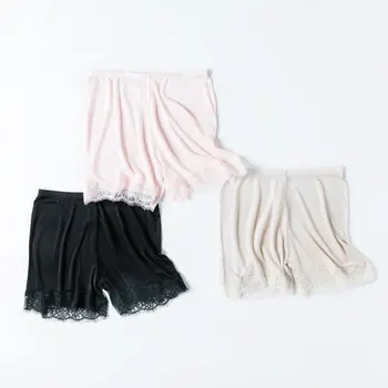 

Lace Safety Pants Knitted Silk Thin Section Skin-friendly and Comfortable Mulberry Silk Anti-empty Summer Dantelli Kadin Sort