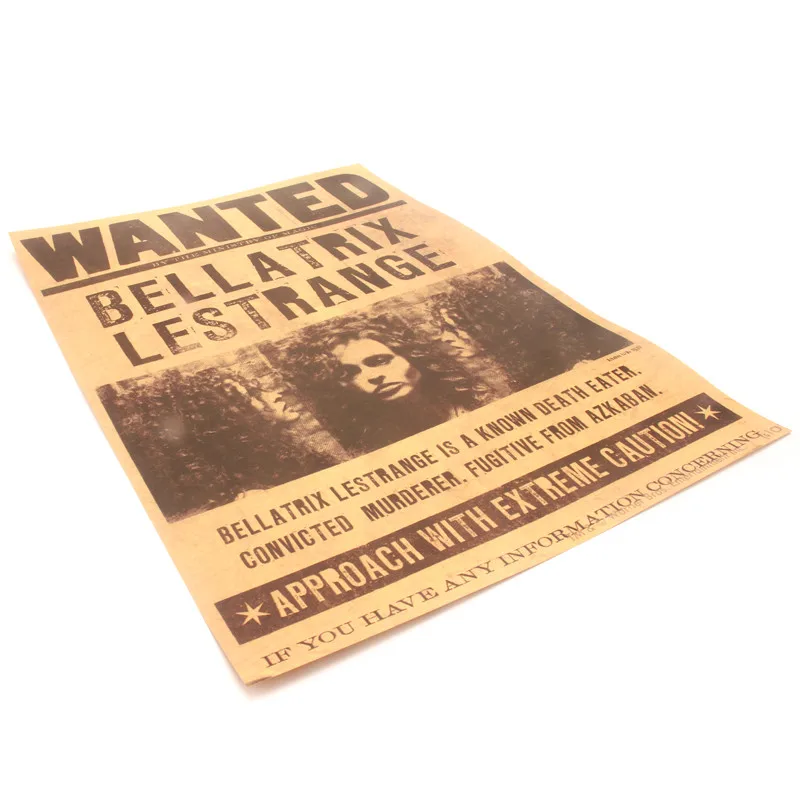 Винтажный цельный плакат Bellatrix Lestrange домашний декор декоративная настенная
