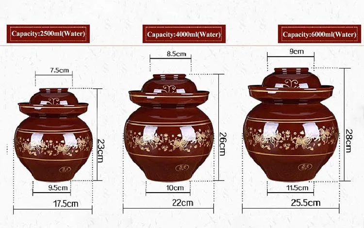 Высокая емкость керамические банки для солений Дома ночные пятна маринованная квашеная капуста растительная капуста банка Kimchi бутылка кухонные аксессуары