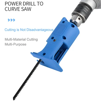 

Profession Portable Reciprocating Saw Adapter High Efficiency Electric Drill Tools Attachment with 3 Saw Blades Tool Accessories