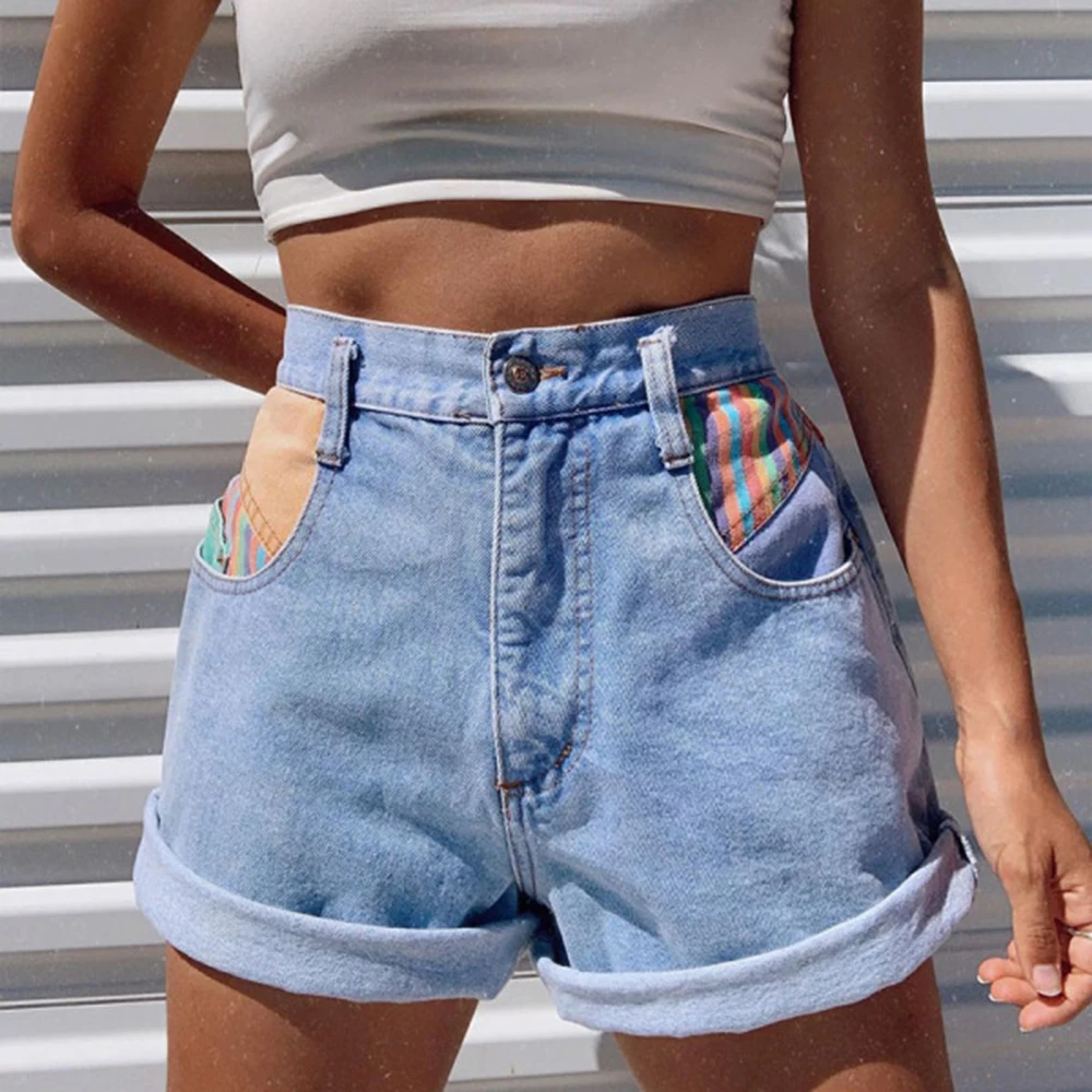 Summer Casual Denim Shorts Female High 