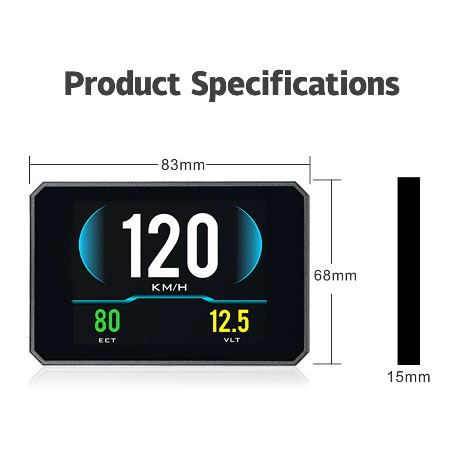 Головой вверх Дисплей OBD Smart HUD Авто Цифровой измеритель OBD2 Порты и разъёмы