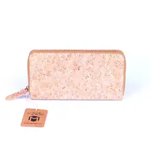 Экологичный длинный женский пробковый кошелек для веганских кредитных карт, классический кошелек