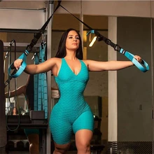 Женские сексуальные спортивные наборы с открытой спиной сиамские фитнес-шорты Высокие эластичные спортивные пуш-ап для бедер Комбинезон Леггинсы для йоги комбинезоны