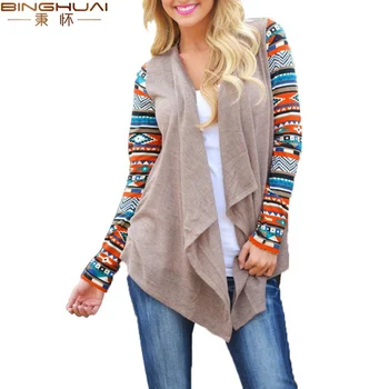 

2019 Autumn Hot Selling Elegant Floral Printed Long Sleeve Sweater Womens Cardigan Cardigans Irregular Wrap Kimono Plus Size 5XL