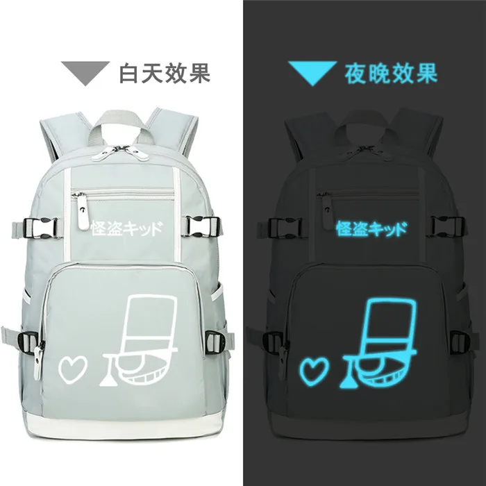 14 Detective Conan женский розовый Рюкзак Kawaii Bookbag унисекс дорожная сумка детские школьные сумки для подростков рюкзак для девочек с отделением для ноутбука - Цвет: 14