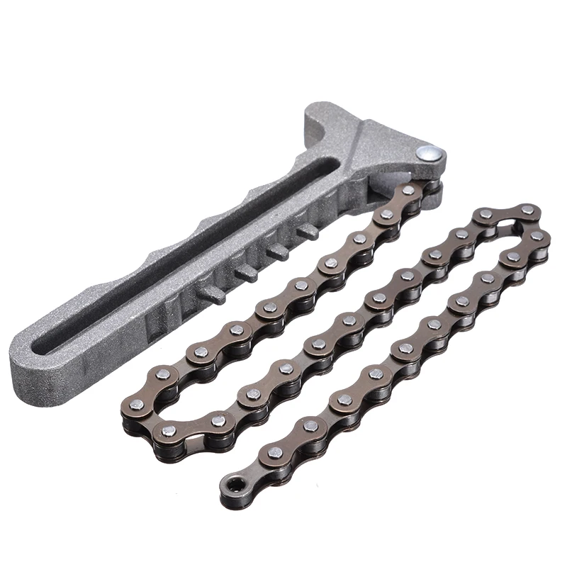 Adjustable 1pcs Car Engine Oil Filter Chain Grip Wrench Spanner Remover Tools Plier Car Oil Filter Chain Grip Key Wrench