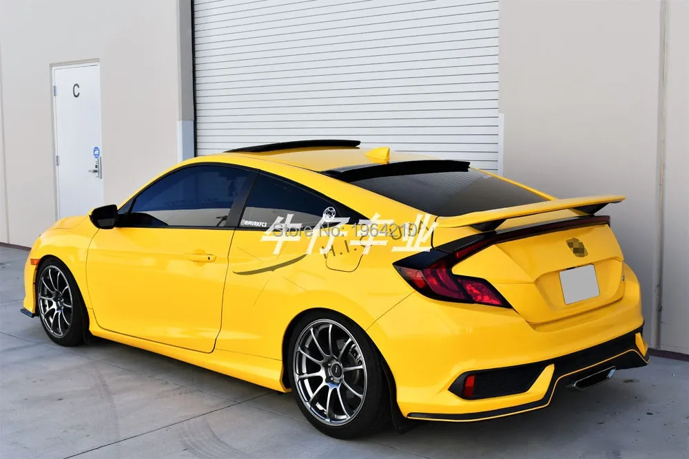 Автомобильный Стайлинг для Honda Civic 2008- абс пластиковый материал задний спойлер на крыше солнцезащитный козырек спойлер крыло