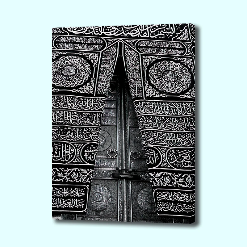 Современная Настенная картина Kaaba с изображением двери на холсте Постер и печать