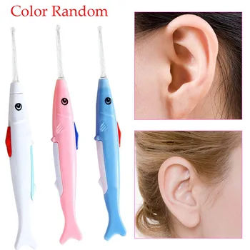 

Fish Earpick LED Light Ear Wax Remover Fast Clean Safe Painless Cleaner Earwax Remover Luminous Ear Curette Light Spoon