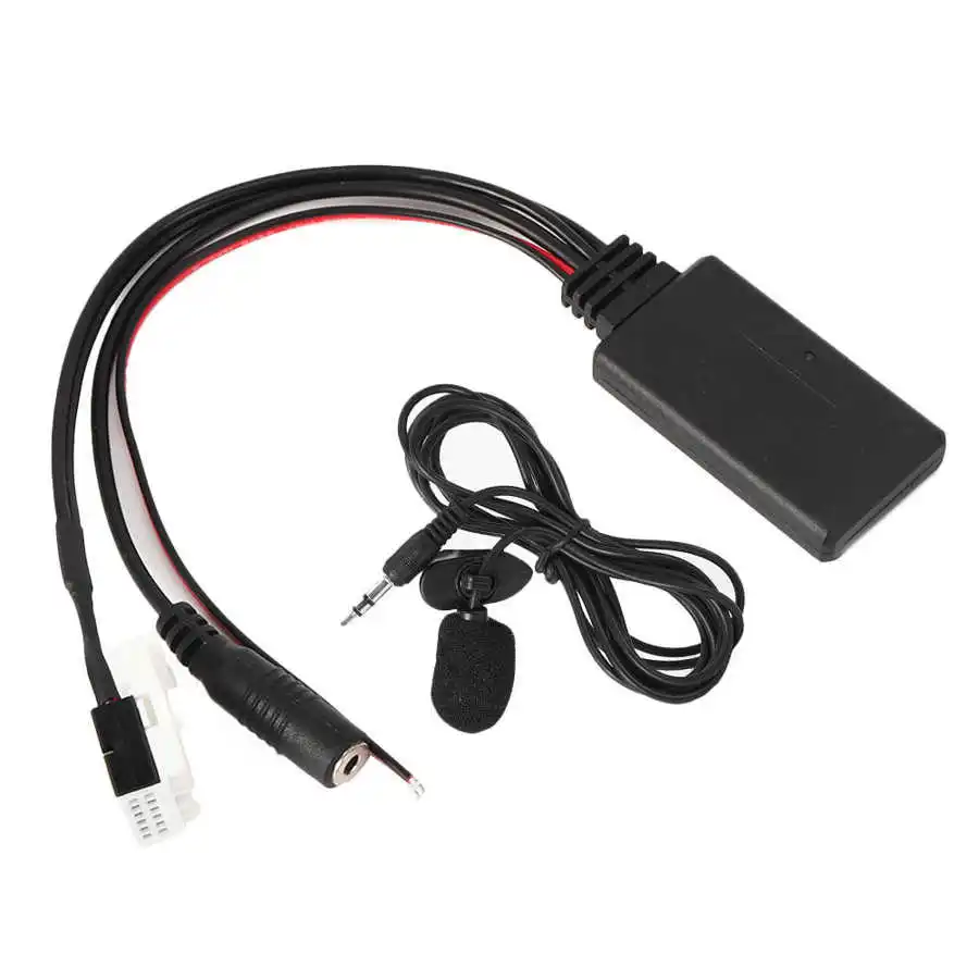 Автомобильный Bluetooth аудио MP3 кабель адаптер с микрофоном комплект подходит для