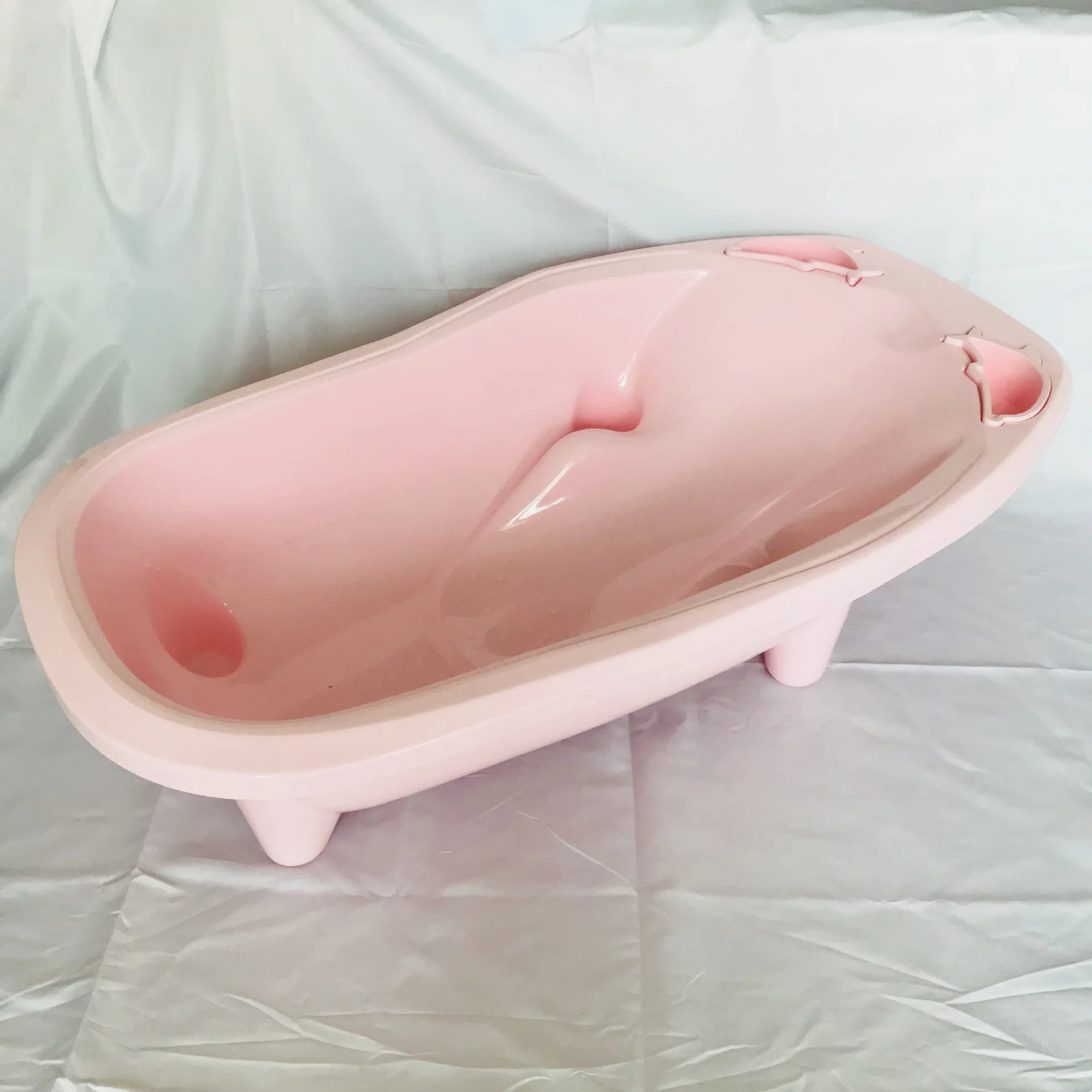 

Children Infant Plastic Bathtub Baby Large Size Tub Solid Color Simple Little Dolphin CHILDREN'S Tub