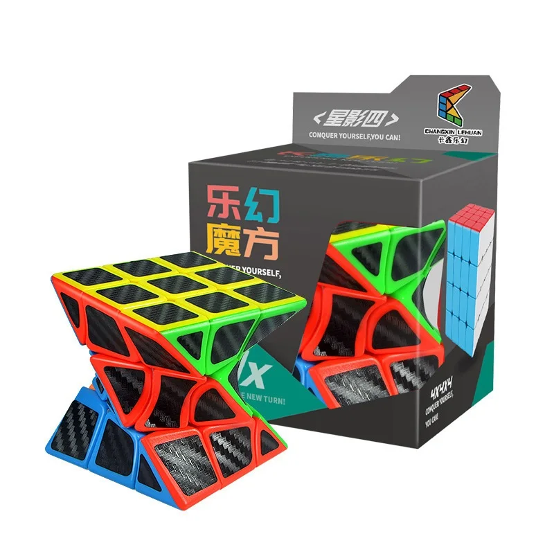 Lehuan 3x3 градиентный куб из углеродного волокна DNA 3x3x3 красочная наклейка