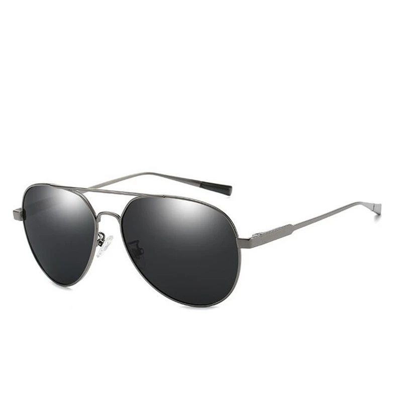Мужские поляризованные солнцезащитные очки для вождения, близорукость, черные, серые линзы, овальная металлическая оправа, диоптрийные очки 0-0,5-1,0-1,5-6,0 - Цвет линз: Polarized Gun