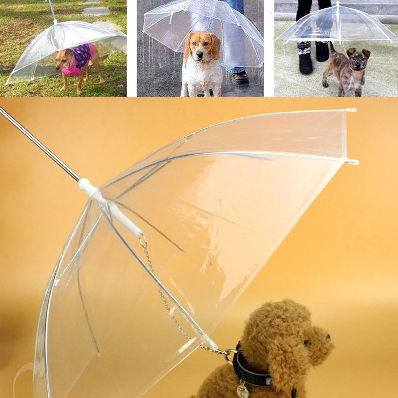 Прозрачные собачьи плащи PE Зонтик для домашних животных зонтик для маленьких собак дождевик с поводками для собак сохраняет питомца сухим, комфортным в Дождь Снег