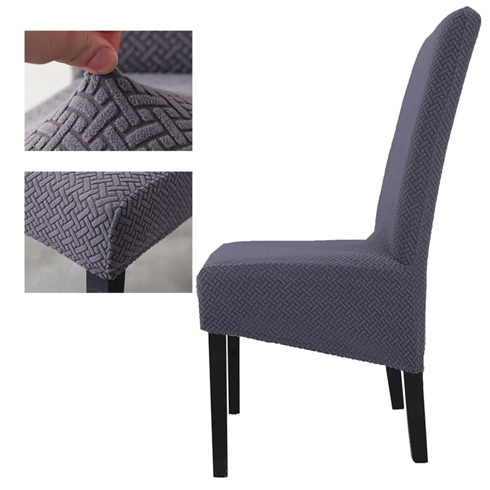

2019 High Stretch Jacquard XL Size Chair Cover Elastic Chair Covers Spandex For Dining Room/Kitchen/Hotel Party Banquet