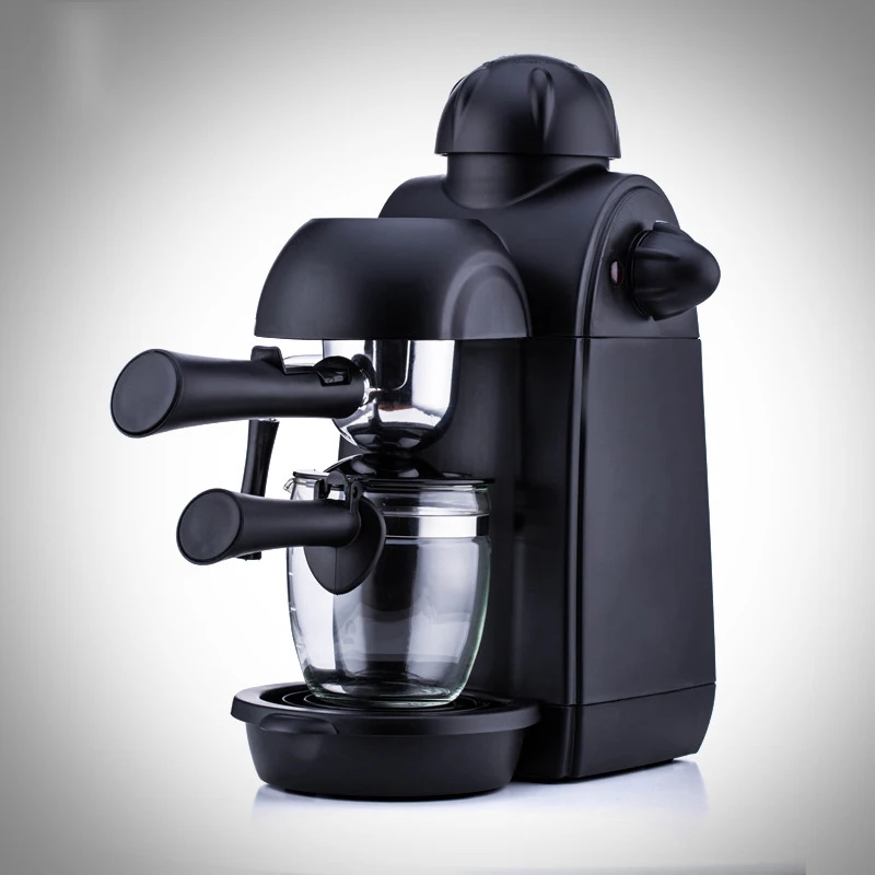 

Domestic Small Coffee Machine Italian Commercial Semi-automatic Steam Pump Press Milk Frother Black Grinding Black