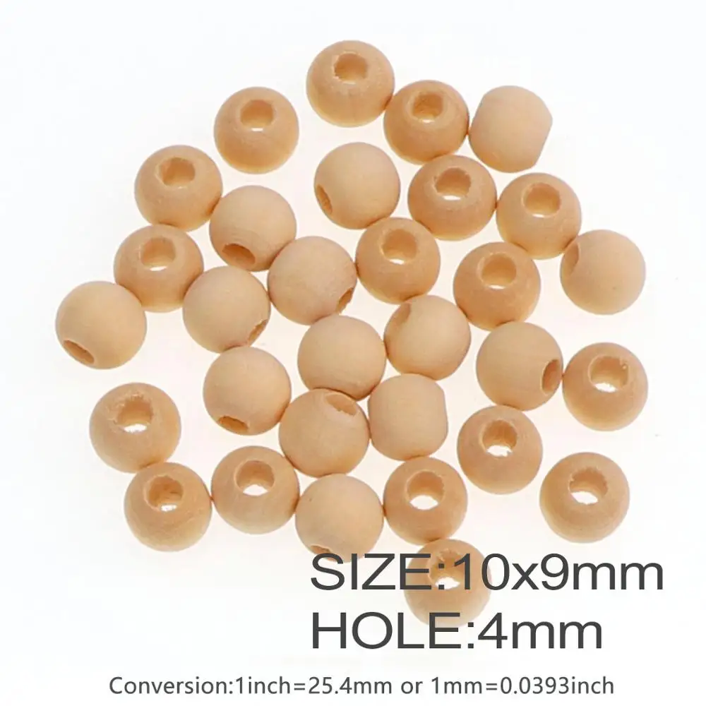 Pandahall 20mm Large Hole Natural Wooden Beads Spacer Big Round Ball  Unfinished Wood Beads for DIY Bracelet Jewelry Making Craft