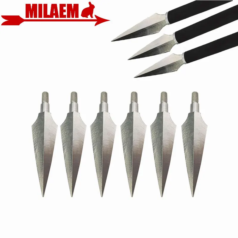 

6/12pcs 150Gr Archery Broadheads Steel Arrowhead Target Point Tips Compound/Recurve Bow Arrow Hunting Shooting Accessories