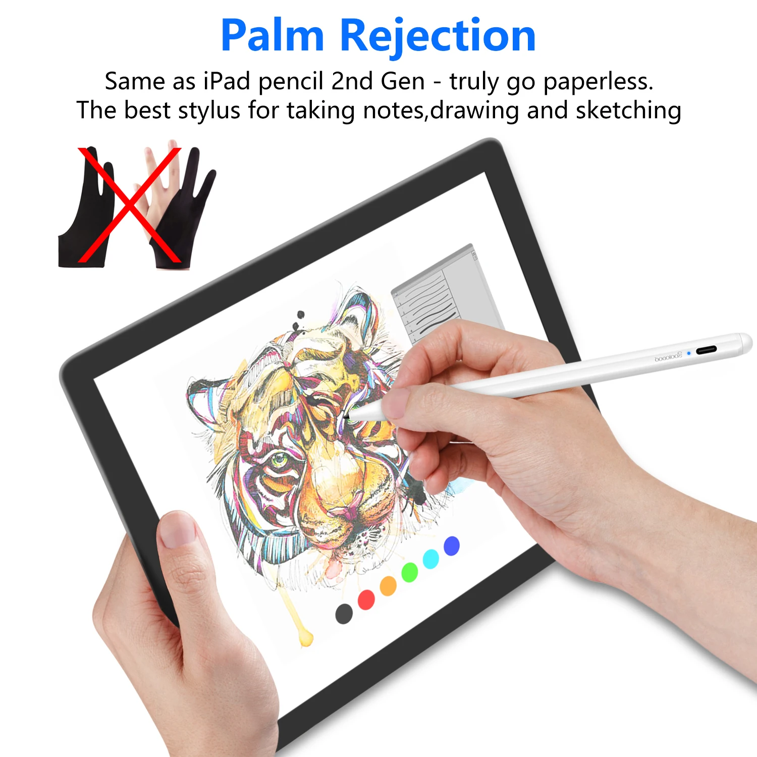 GOOJODOQ Touch Pen Stylus For apple pencil 2 1 for iPad 9.7 Pro 11 12.9 Air 3 10.5 10.2 Mini 5 Tablet Stylus Pen