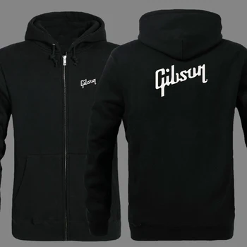 

GUITAR logo zipper Hooded Sweatshirt Winter Sweatshirts Zipper Jacket Cotton Coat Fashion Hoodie