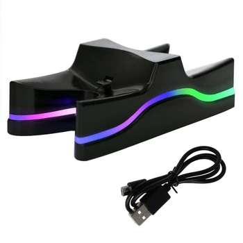 

2 USB DC 5V LED Charger Station Charging Stand Dock for SONY PS4 Game Controller