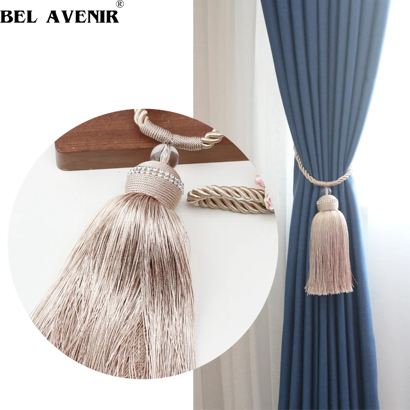 

Tieback Long Fringe Trim High Quality Diamond Home Good Accessory Beaded Curtain Trimming