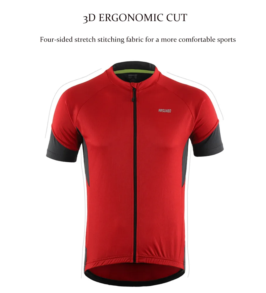 ARSUXEO Мужская футболка для велоспорта с коротким рукавом, одежда для велоспорта, рубашка для велоспорта, Майо для горного спуска, 650