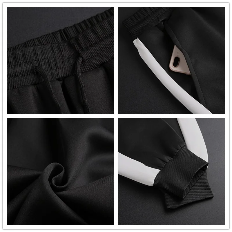 SingleRoad повседневные брюки мужские хлопковые осенние зимние мужские спортивные штаны размера плюс черные брюки Мужская модная уличная одежда