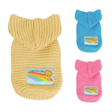 

Dog Clothes Pet Cat Warm Sweater Clothing Dogs Coat Pullover Soft Puppy Coat Hooded For Small Medium Chihuahua Yorkshire
