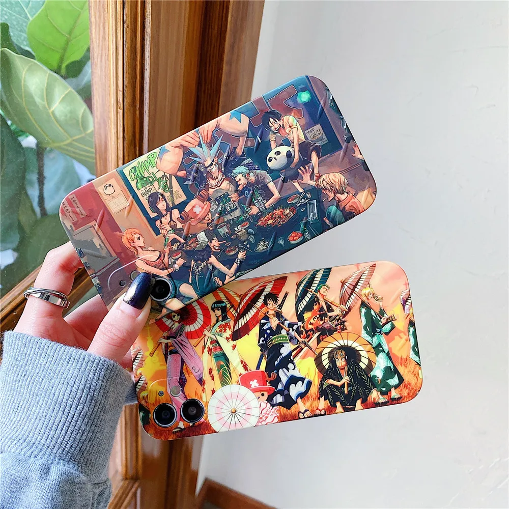 Чехол для iPhone12 pro 7 8 plus X XR XS Max с рисунком манга соломенная шляпа пиратский чехол
