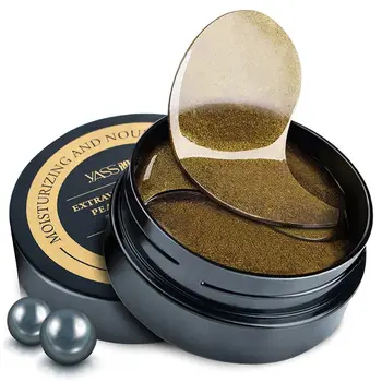 

60Pcs Eyemask Skin Care Black Pearl Gel Mask Collagen Crystal Sleeping Eye Patch Dark Circle Eyelid Anti-Wrinkle Moisture