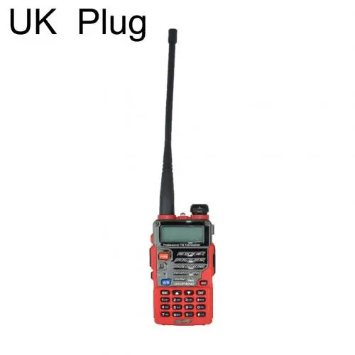 Red UK Baofeng рация UV-5R Двухчастотная Двусторонняя рация VHF/UHF 136-174 МГц и 400-520 МГц FM портативная рация с - Цвет: Red UK