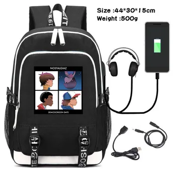 

Stranger Things School Backpacks USB Charging For Teenagers Men women's Student School Bags Travel Laptop Mochila