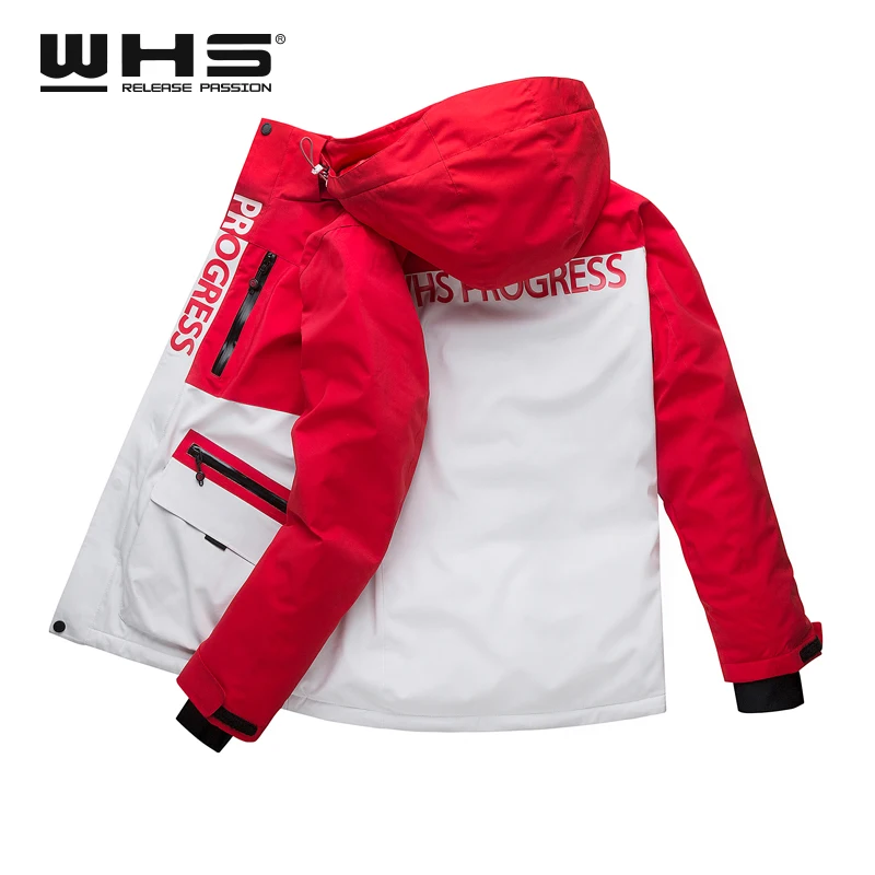 WHS, новинка, мужские уличные лыжные куртки, ветрозащитные мужские теплые пальто, мужская зимняя куртка, приталенная одежда для подростков, Мужская теплая Куртка отличного цвета