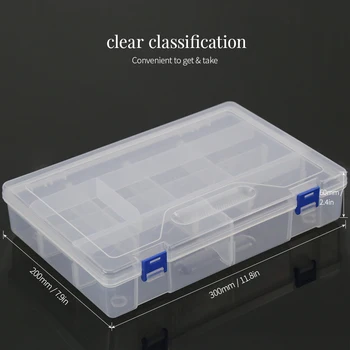 

New Transparent Plastic Storage Box Multiple Compartments Box Electronic Components Container Fishing Accessories Storage Case