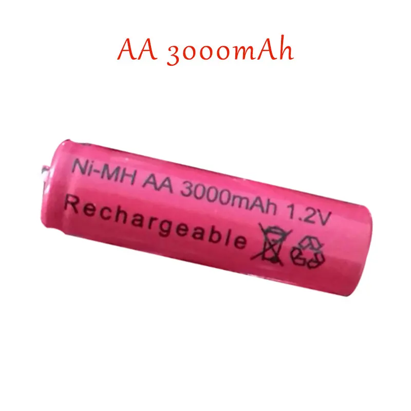 4 шт/AA NI MH- 1,2 V 3000 Mah перезаряжаемые батареи заранее для игрушечного микрофона камеры