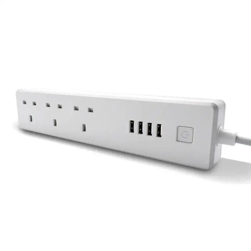 Smart Wifi Power Strip 4 USB Ports and 3 Plug Power Socket Remote Control With Wireless Alexa Voice Assistant